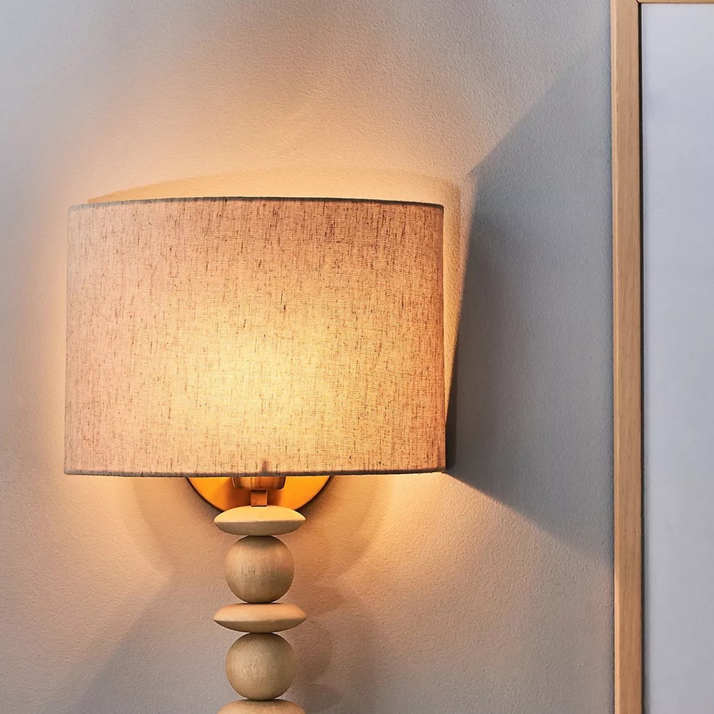 Anthropologie Hudson Wood Wall Sconce